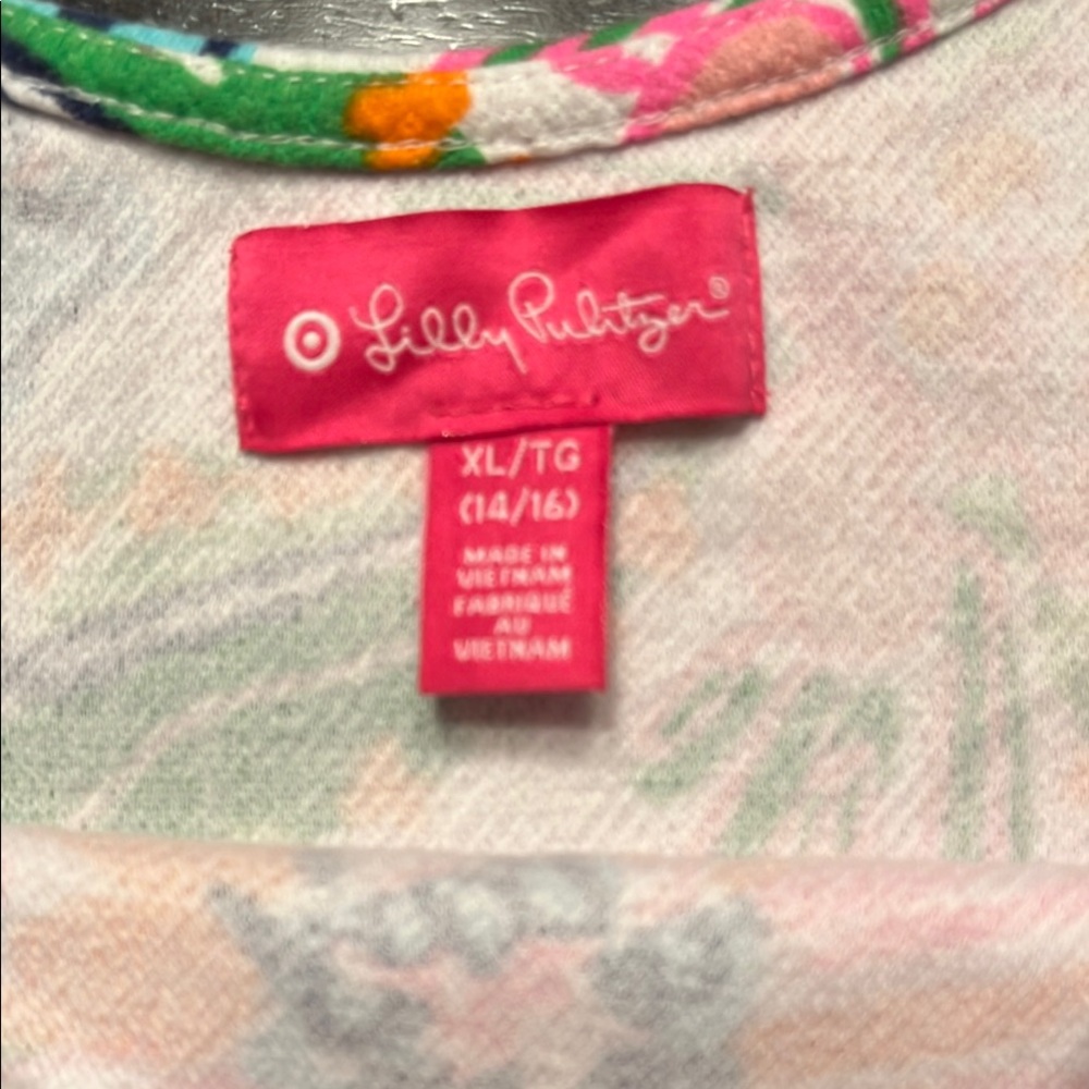 Lilly Pulitzer Girls Multicolor Floral Top, Girls Size XL (14/16) - Picture 2 of 9